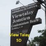 View Talay 5D signpost for thai888 office location address in Jomtien. Branch office for Allison Monkhouse funeral directors 