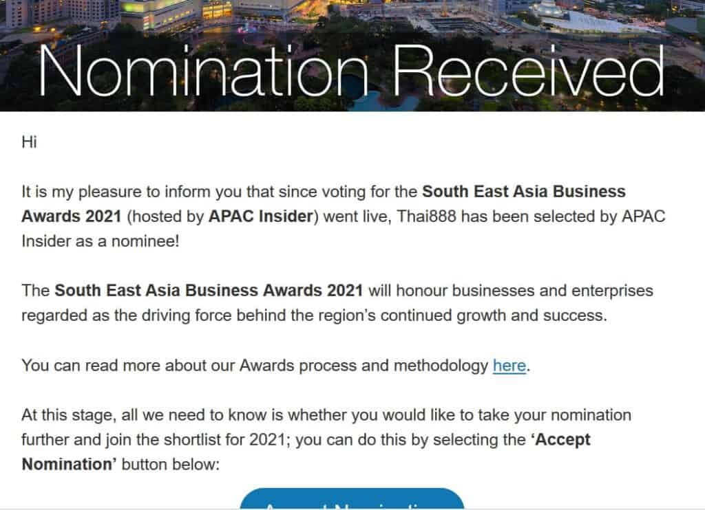 APAC south east Asian Business Award 2021